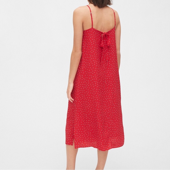 GAP red polka dot midi dress sz XS - Picture 2 of 10